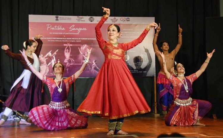 Japanese Woman Performs Traditional Indian Dance