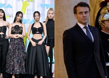 BLACKPINK posed with Pharrell for photo believed to have been taken by French president Emmanuel Macron