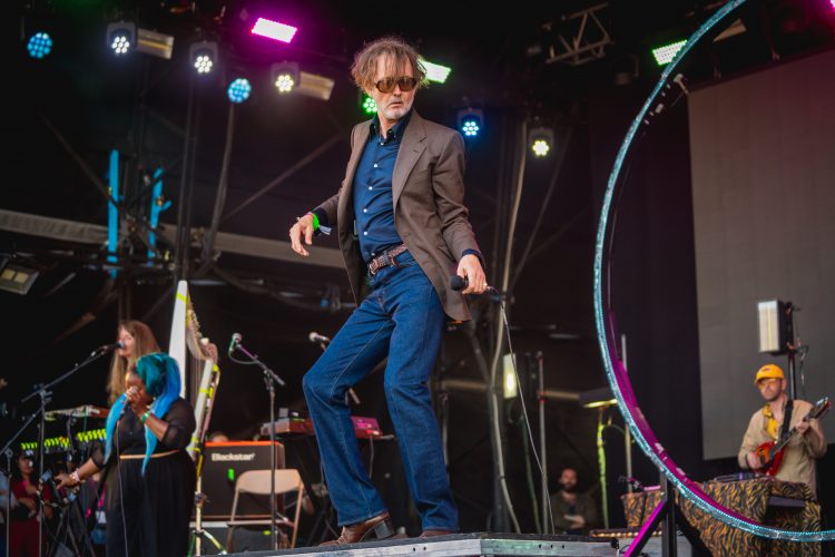 Check out Jarvis Cocker dressed in the style of various British Rail train tickets