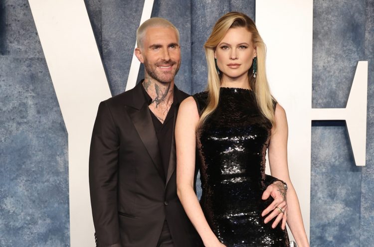 Adam Levine & Behati Prinsloo Make Rare Red Carpet Appearance at Vanity Fair Oscars After-Party
