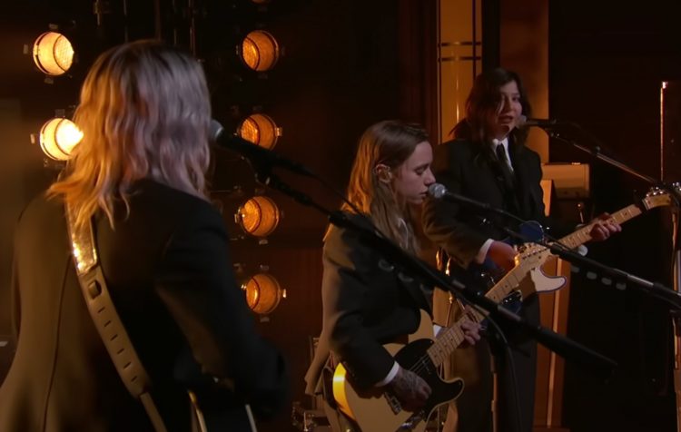Watch Boygenius perform ‘Not Strong Enough’ on ‘Jimmy Kimmel’