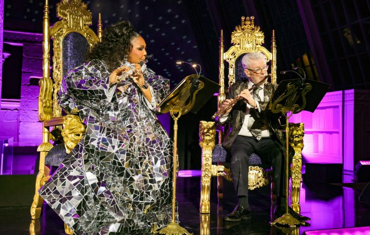 Watch Lizzo perform a flute duet with her childhood idol James Galway