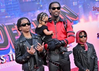 Offset Matches With Sons in Michael Jackson Inspired Outfit at ‘Spider-Man’ Premiere
