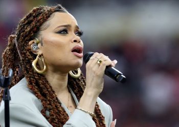 Andra Day Delivers Rousing Version of “Lift Every Voice and Sing” During Super Bowl Preshow